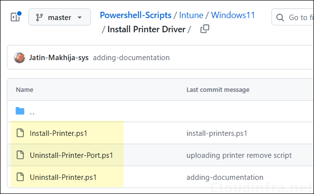 Downloading PowerShell Scripts to install printer driver