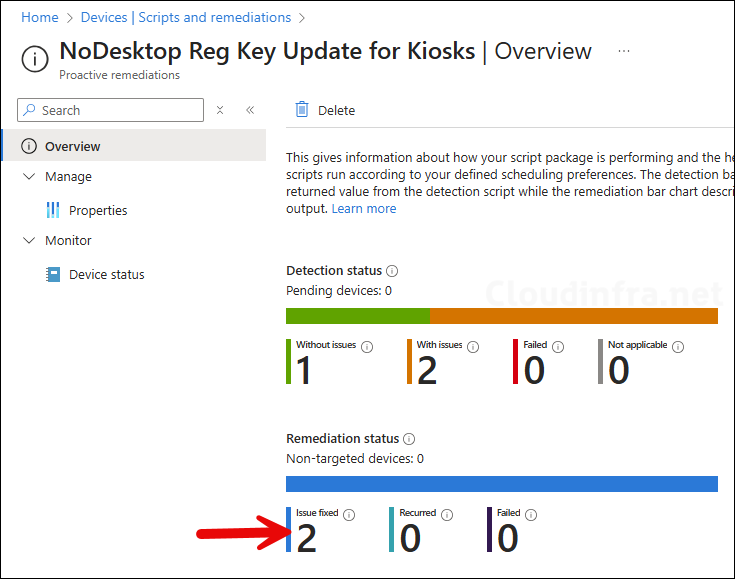 Monitor Device Remediation Scripts