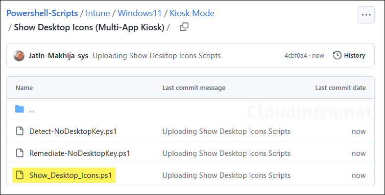 Using a Standalone PowerShell Script for show desktop icons on kiosk