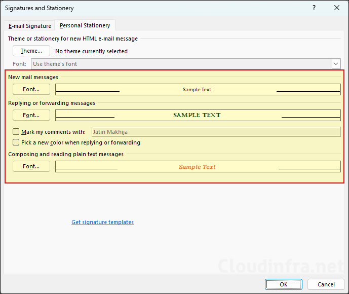 Configuring Default Font in Outlook (Classic) App