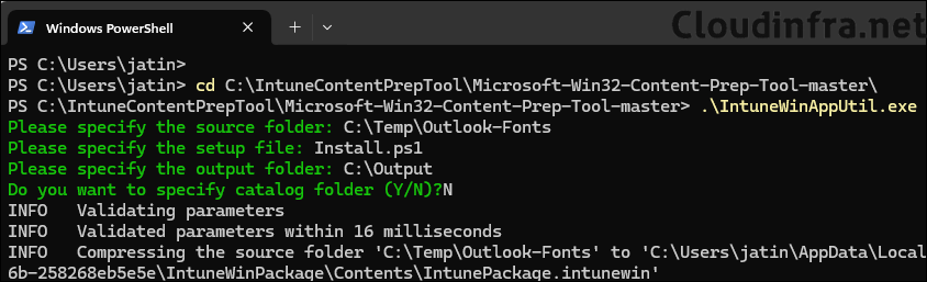 Create Intunewin file