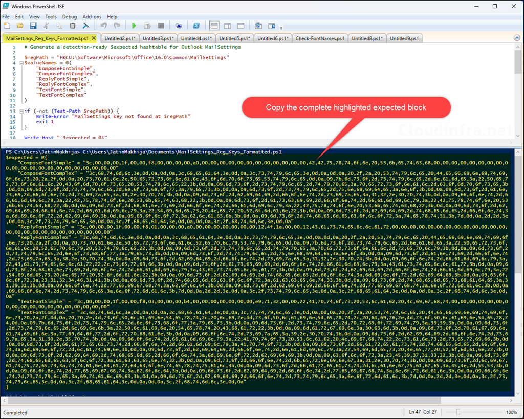 Prepare Detection Script