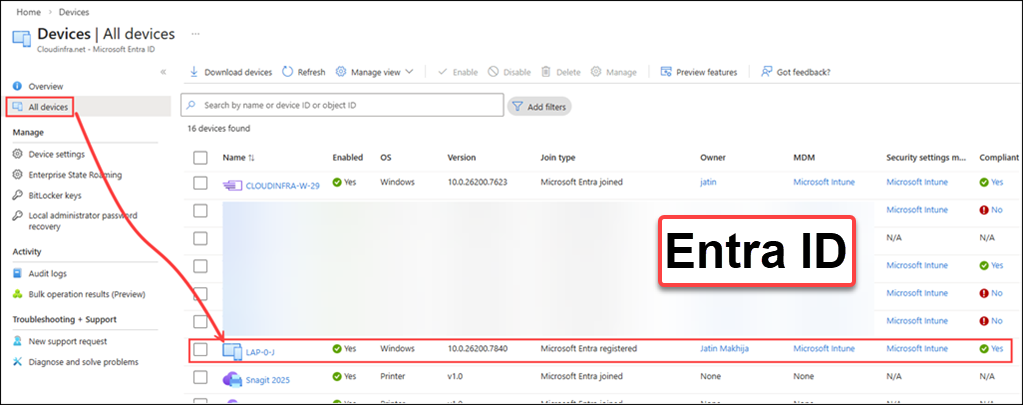 Personal Device registration in Entra ID