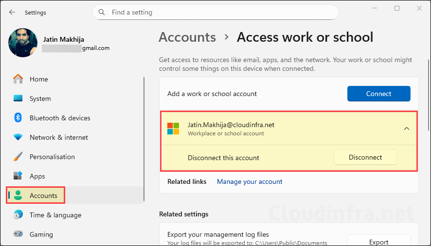 Entra registration connection