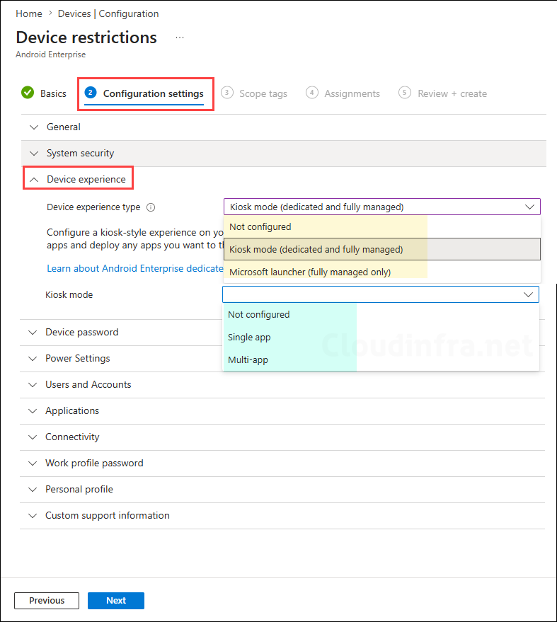 Create a Device Configuration Profile (Optional)