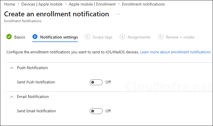 Configure Enrollment Notifications