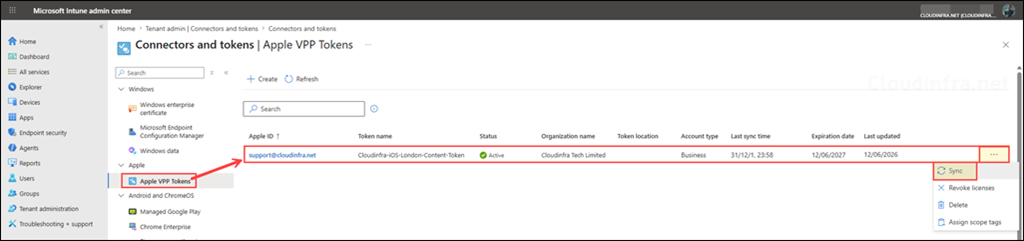 Sync Purchased Apps and Books with Intune