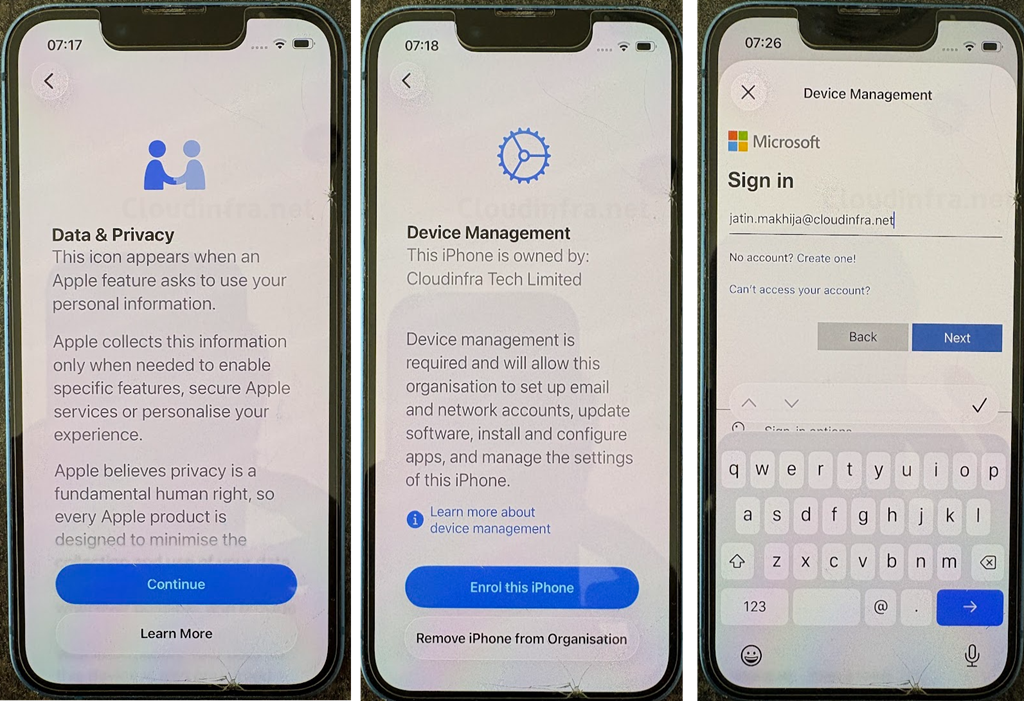 Enroll a Company Owned iPhone or iPad in Intune