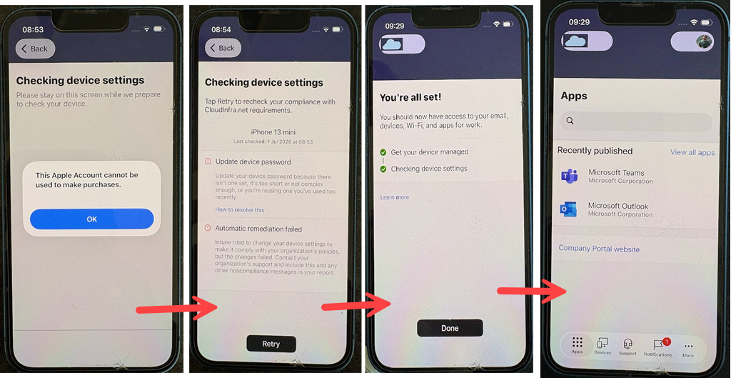 Enroll a Company Owned iPhone or iPad in Intune