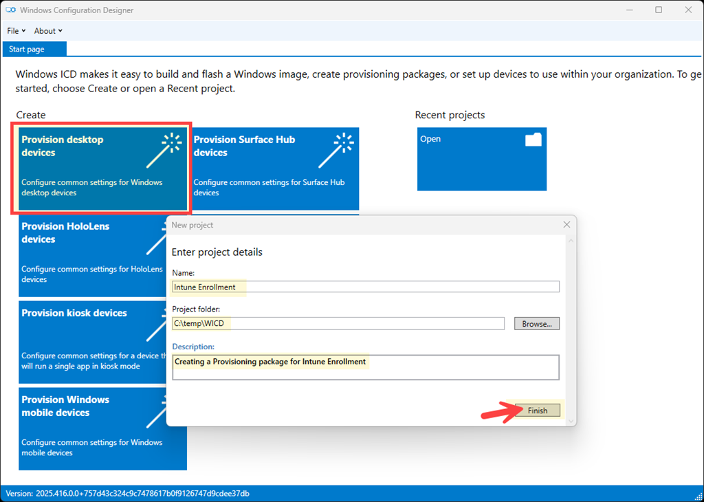 Create a Provisioning Package