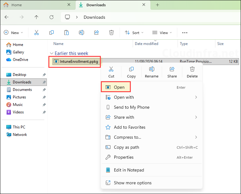 Enroll Windows 11 Device in Intune using the Provisioning Package