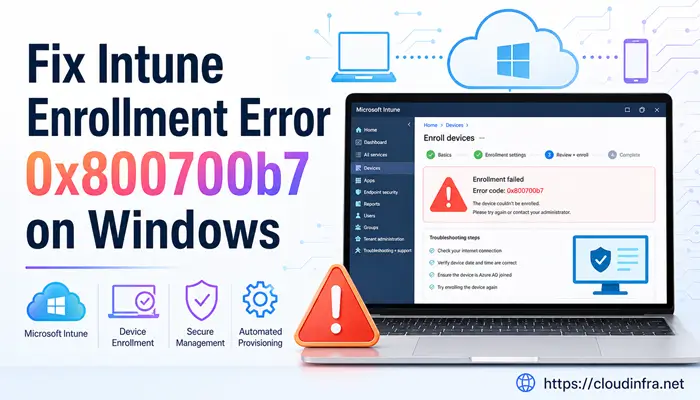 Fix Intune Enrollment Error 0x800700b7 on Windows